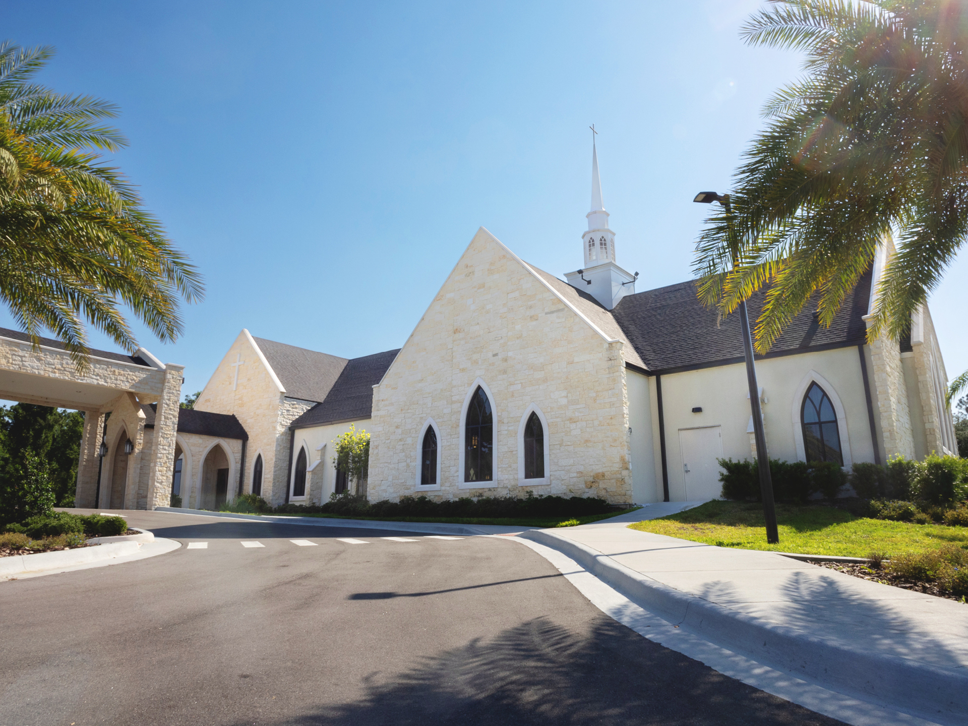 Zion Evangelical Lutheran Church angled exteriro