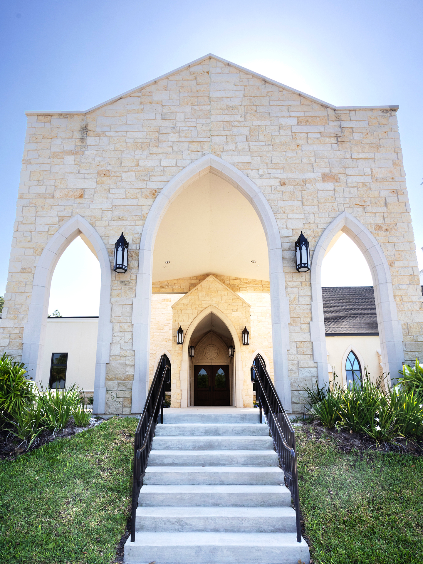 Zion Evangelical Lutheran Church entrance stairs