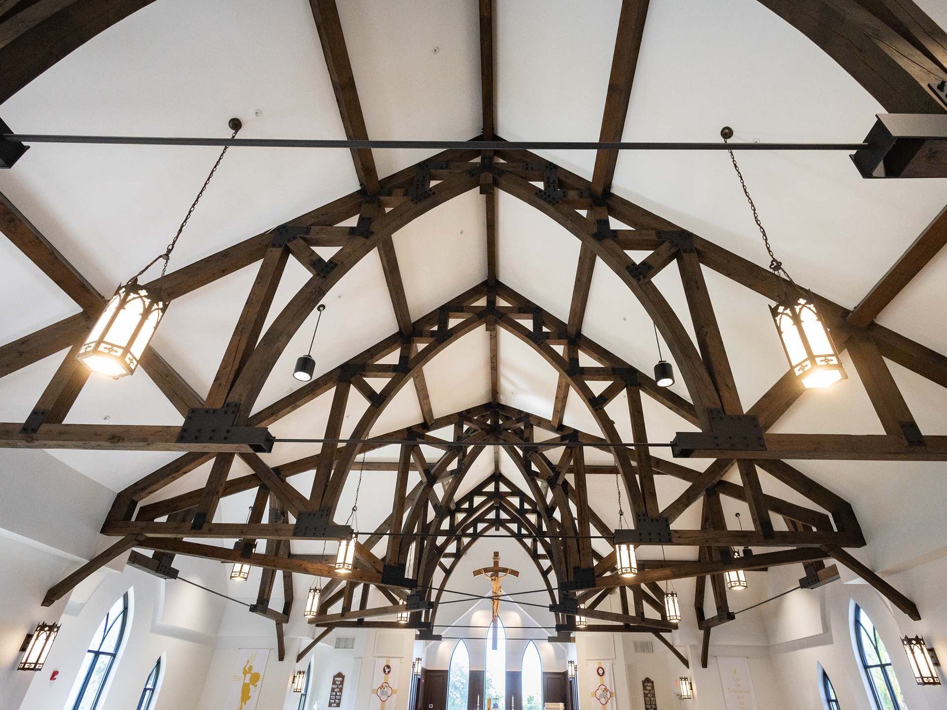 Zion Evangelical Lutheran Church custom exposed rafters